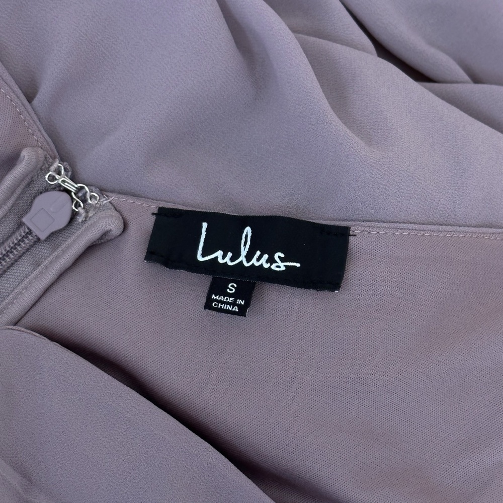 NWT Lulu’s Leading Role Taupe Maxi Dress - Picture 12 of 13